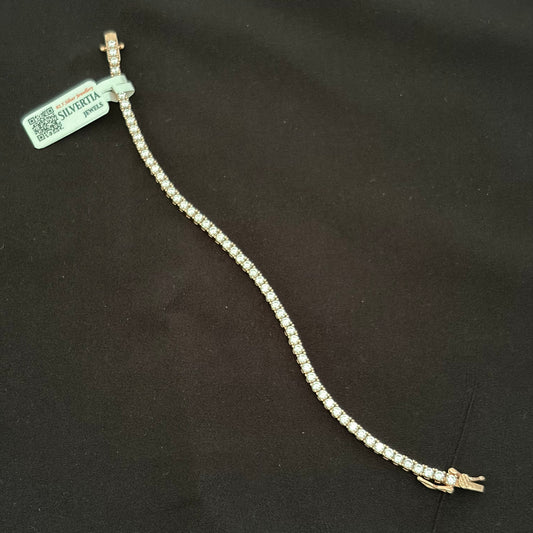 92.5 silver bracelet in rose gold polish