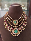 AR(2373)Meera layering Polki necklace set