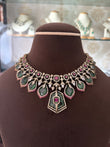 CH(1469)Kusha antique doublet stone necklace