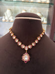 RD(792)Chandrika takker work Polki necklace set