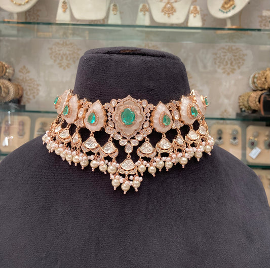 Mop polki Necklace set